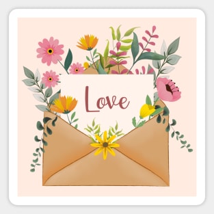 Floral Love Letter Magnet